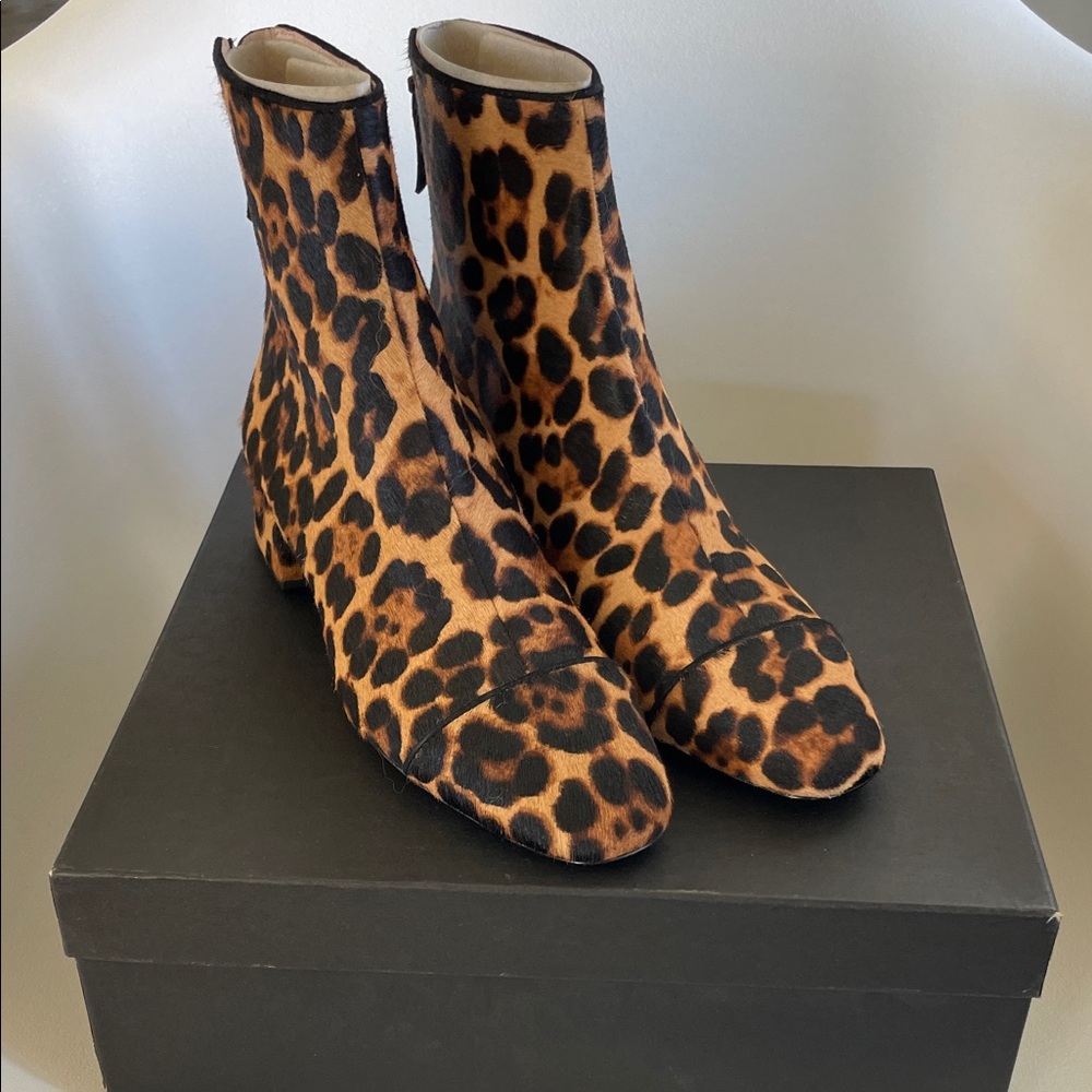 J.Crew Leopard Roxie Ankle Boots size 8.5